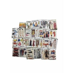 Lot Of 26 Butterick Patterns Classics, Fast N Easy, Nicolle Miller, J H Hook Etc